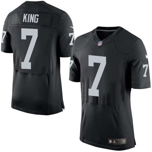 Men's Elite Marquette King Nike Jersey Black Home - #7 NFL Oakland Raiders